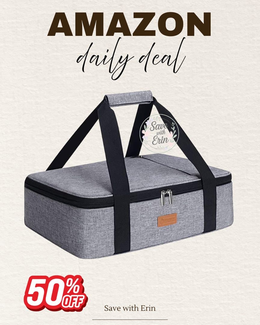 Daily deal card for a casserole carrier