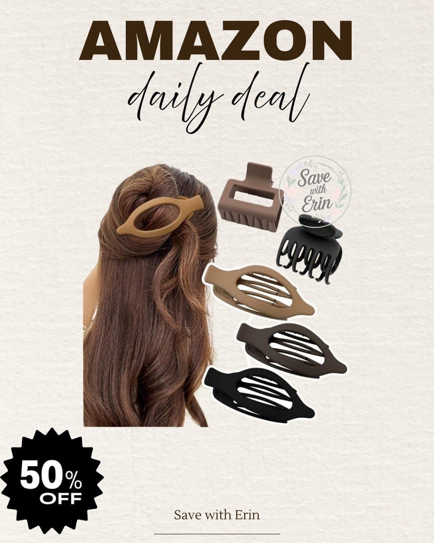 Daily deal card for a set of hair clips