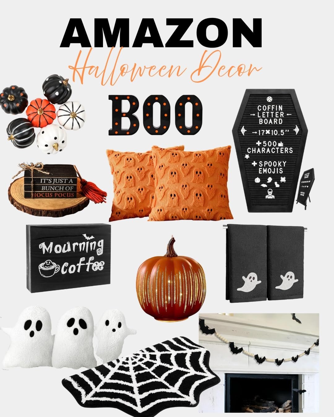 Save with Erin Halloween Decor collage