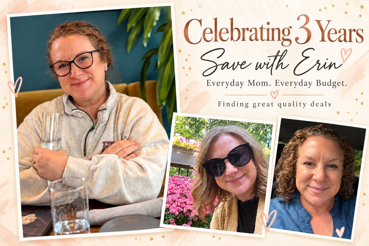 Celebrating 3 Years of Save with Erin. Everyday Mom. Everyday Budget.